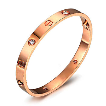 浪漫丽人 leve款手镯 18k玫瑰金手镯 钻石手镯