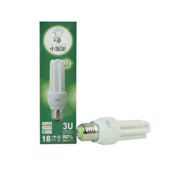小器鬼8w13w18w25w节能灯泡3U型灯管E27大螺口超亮日光色/暖白光 暖白色2700k 25w