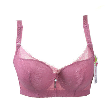 浪漫春天内衣5/8超薄c杯侧收副乳减压文胸2112218c 豆沙 85c