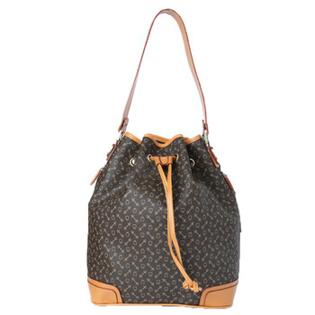 eliza crown 皇冠特殊pvc配牛皮女包5e3265啡色