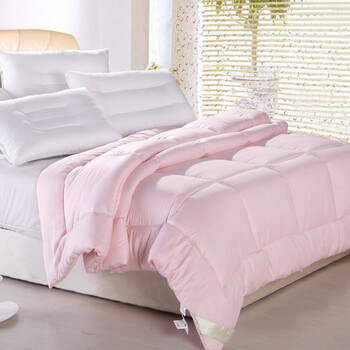锦佩 床品家纺 精致蚕宝丝柔双人被3367粉色200*230cm