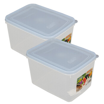 浪漫の樱花进口超大透明保鲜盒4.5l 991502 蓝色