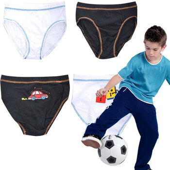 hanes 恒适男童全棉三角裤 超值4件装 kum501 局部印花 l-大号