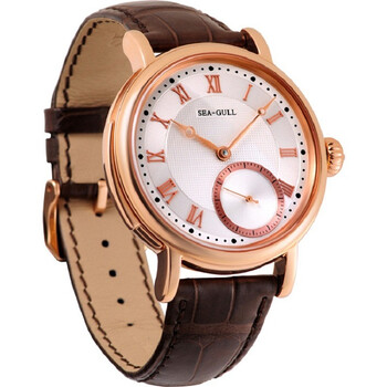 海鸥手表seagull限量三问机械表男士手表st9100gd玫瑰金罗马刻度蓝