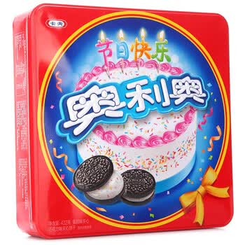 奥利奥(oreo)夹心饼干新年礼听蛋糕味432g
