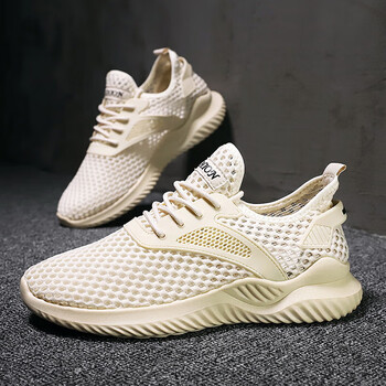 多走路duozoulu官方直销网面鞋男夏季透气薄款大网眼运动网鞋男黑色