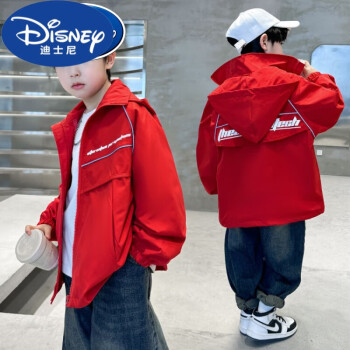 迪士尼品牌童装男童夜光风衣外套春秋款儿童外穿衣服中 130cm