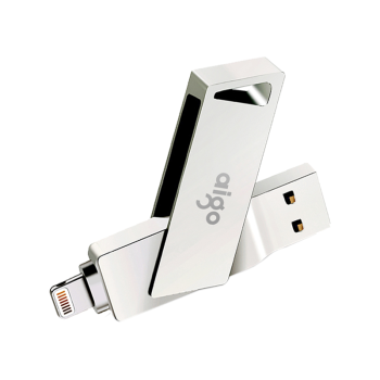 爱国者（aigo）64GB Lightning USB3.0  苹果U盘 U368精耀升级版 银色 苹果官方MFI认证 手机电脑两用