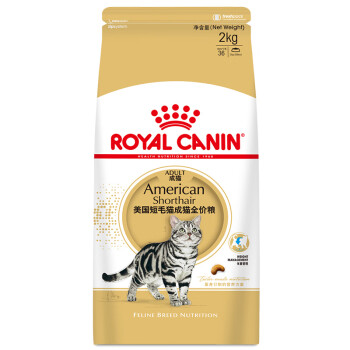 ROYAL CANIN 皇家猫粮 ASA31美国短毛猫成猫猫粮 全价粮 2kg 美短猫粮 体重管理 被毛亮泽