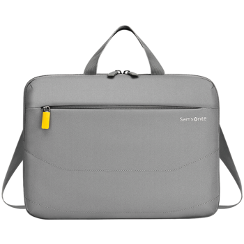 新秀丽（Samsonite）斜跨单肩电脑包MacBook苹果笔记本商务公文包13.3或14英寸BP5浅灰