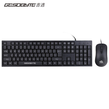 吉选（GESOBYTE）KM812UU 键盘鼠标套装 有线键鼠套装 办公鼠标键盘套装 笔记本台式机电脑静音键盘鼠标 黑色
