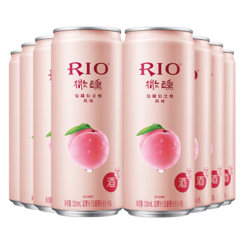 锐澳（RIO）洋酒 预调 鸡尾酒 果酒 微醺系列 3度 白桃味 330ml*8罐