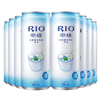 锐澳（RIO）洋酒 预调 鸡尾酒 果酒 微醺系列 3度 乳酸菌味 330ml*8罐