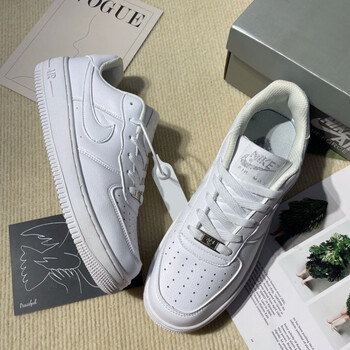 空军一号青花瓷纯白丝绸玛卡龙骨白泼墨小麦电玩系列男女情侣板鞋