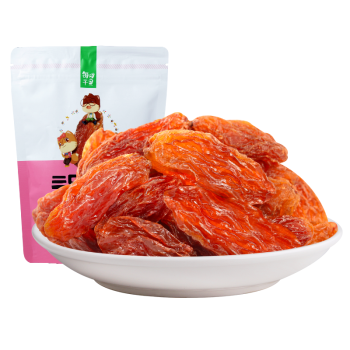 三只松鼠玫瑰红葡萄干 蜜饯果干休闲零食新疆特产120g/袋*（新老包装随机发货）