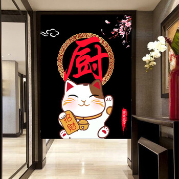 厨房门帘隔断帘防油烟专用饭店餐饮后厨遮挡半帘布挂帘子商用定制