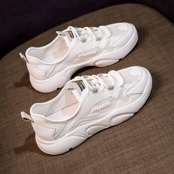 专卖运动鞋女夏季新款百搭小白鞋ins潮薄款网面透气休闲鞋子 白色400