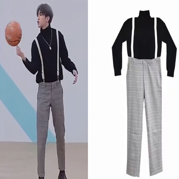 新思力 蔡徐坤同款背带裤衣服鸡你太美衣服坤坤背带裤红成人cos儿童服装 单件背带裤 L_穿100斤到110斤【图片 价格 品牌 报价】-京东