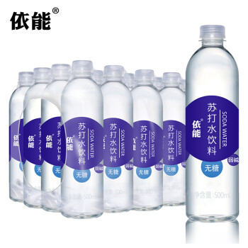 依能 加锌 无糖无汽弱碱 苏打水饮料 500ml*24瓶 塑膜量贩装