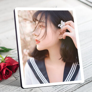 做成水晶相框相册婚纱照打印相片放大挂墙 超高清大韩留白款【】 20寸