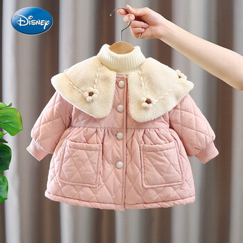 迪士尼disney秋冬女童棉衣外套儿童棉袄冬季女宝宝棉服洋气3韩版15