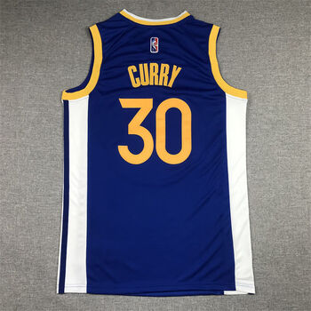 11号汤普森23号75周年城市版刺绣nba球衣 30#curry钻石标蓝色刺绣 s