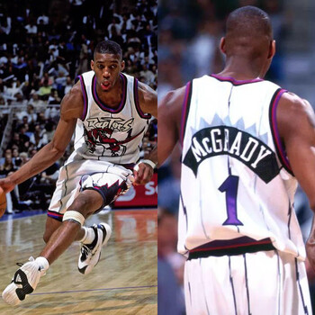 麦迪1号猛龙白色套装定制 适合身高l(160-165)cm