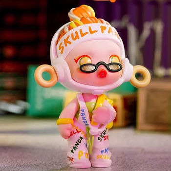 泡泡玛特(pop mart)skullpanda熊喵热潮系列盲盒sp熊猫密林古堡 街舞