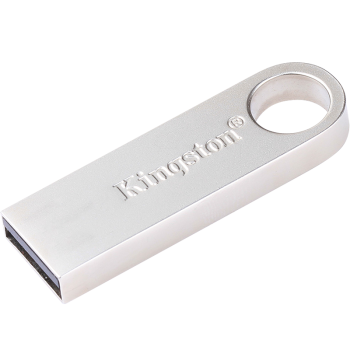 金士顿（Kingston）16GB U盘 DTSE9H 金属 银色 精巧时尚 稳定可靠