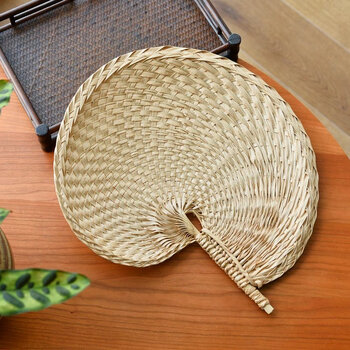 摩登孕妈老式蒲扇手工包边一片叶手摇扇子怀旧复古夏季扇风老人宝宝