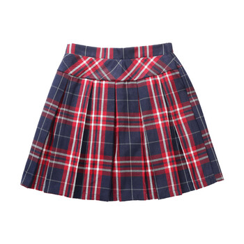 忻悦晴女童百搭格子裙中小学生校服百褶裙女孩春夏学院风半身裙夏季
