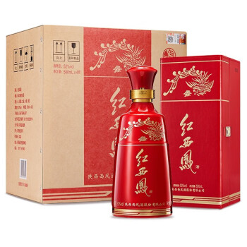 西鳳高端白酒 西鳳紅西鳳 500ml*4瓶整箱裝【圖片 價格 品牌 報價】