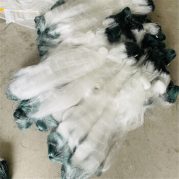 8米高 白柔丝网 三层鱼网 渔网 沉网 捕鱼网 粘鱼网 抓鱼网 单层网