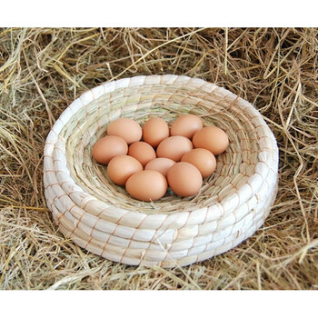 母鸡下蛋窝鸡生蛋窝 鸡窝猫窝家用超大号产 元宝草编鸡窝稻草 编织