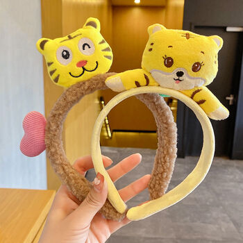 维能小老虎发箍女洗脸头箍卡通动物发卡网红发带头饰女儿童超值2件