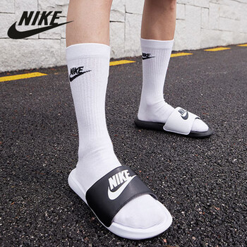 耐克(nike)耐克官方品牌拖鞋男2023新款黑白鸳鸯休闲一字拖户外运动