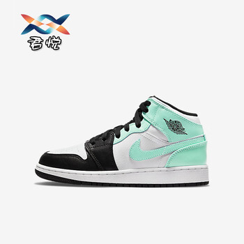 耐克nikeairjordan1midaj1薄荷绿中帮女子复古篮球鞋