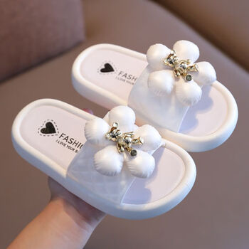 趣妮熊儿童拖鞋女童夏季洋气外穿可爱小公主防滑居家室内子女孩凉拖鞋