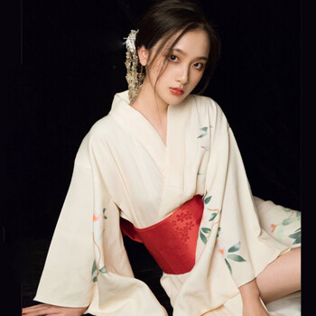 麦魅雅 日式和服女正装日本民宿风长款浴衣神明少摄影写真拍照连衣裙