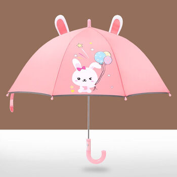 隆鼎甜甜仔儿童雨伞幼儿园宝宝男女童小孩学生卡通上学小伞轻便小兔子