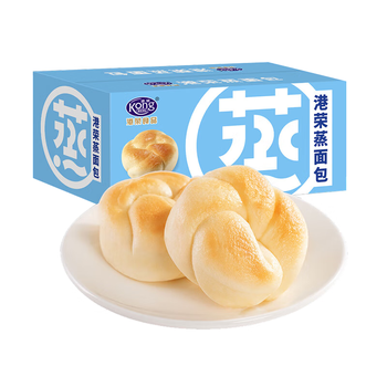 港荣蒸面包淡奶460g手撕面包早餐零食饼干蛋糕中西式糕点女神节礼物 二次发酵蒸面包460g