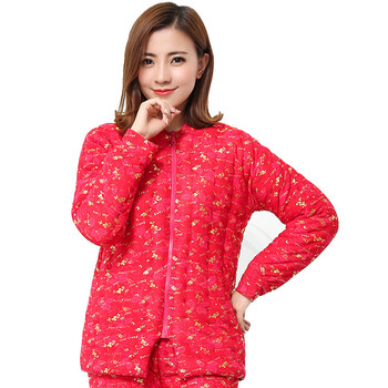 女士纯手工成人棉花棉衣红棉袄棉裤套装结婚穿新娘妆修身订做 深大红