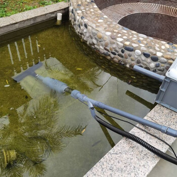 鱼池吸污机小型 锦鲤鱼池吸污机游泳池吸污水泵水池底清洁机吸淤泥