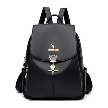 女士双肩包>袋鼠>袋鼠(kangaroo)真皮双肩包女2024新款休闲百搭大容量