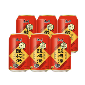 【康师傅dqcz-ksfsmt310ml006】康师傅 酸梅汤310ml*6罐 康师傅酸梅汤