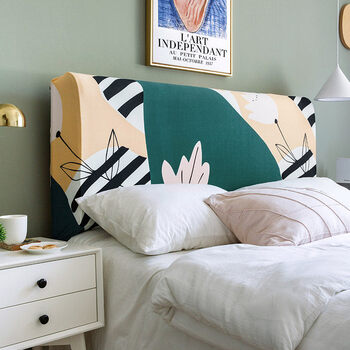 床头罩北欧简约床头套罩网红新款全包可拆洗弹力布艺床靠背罩保护套陌