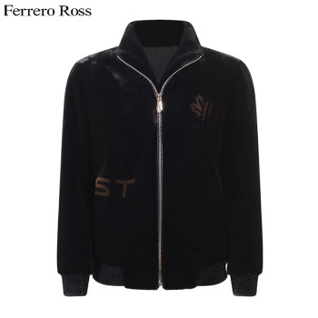 Ferrero Ross男装 时尚商务休闲棉服男士夹克外套 HX211247 黑色 L