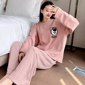 睡衣女大码胖mm200斤秋冬宽松珊瑚绒薄款保暖家居服加肥加大粉色5xl