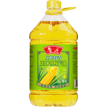 鲁花压榨玉米胚芽油 非转基因纯正玉米胚芽油家用食用油 玉米胚芽油4l