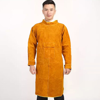佳护 牛皮围裙电焊焊工反穿衣焊接防护服 隔热耐高温防火花防护罩衣